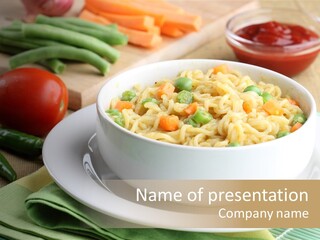 Dish Carrot Bean PowerPoint Template
