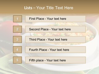 Dish Carrot Bean PowerPoint Template