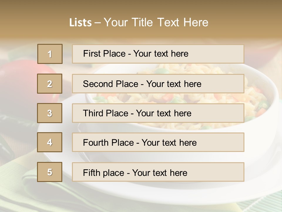 Dish Carrot Bean PowerPoint Template