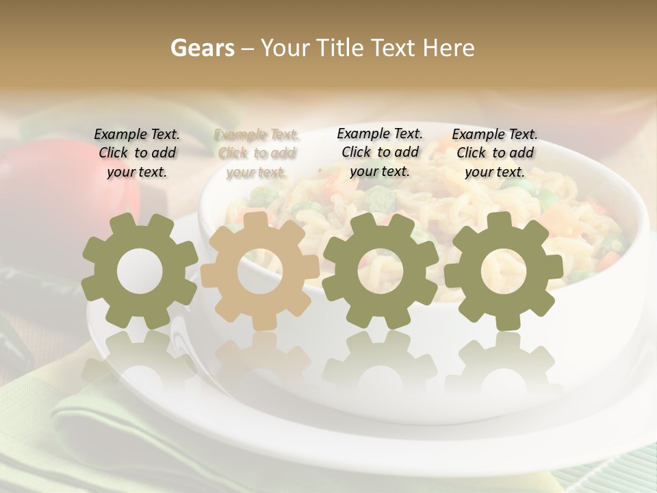 Dish Carrot Bean PowerPoint Template