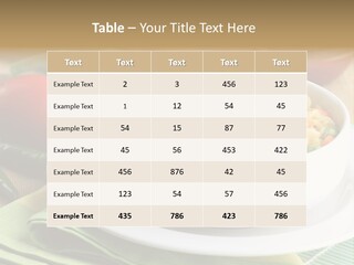 Dish Carrot Bean PowerPoint Template