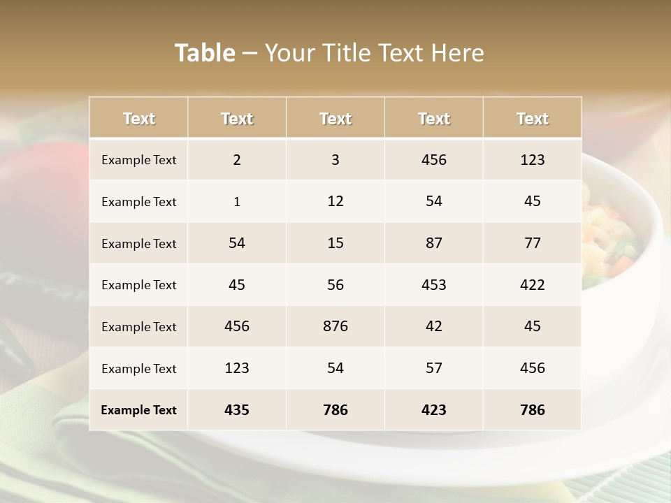 Dish Carrot Bean PowerPoint Template
