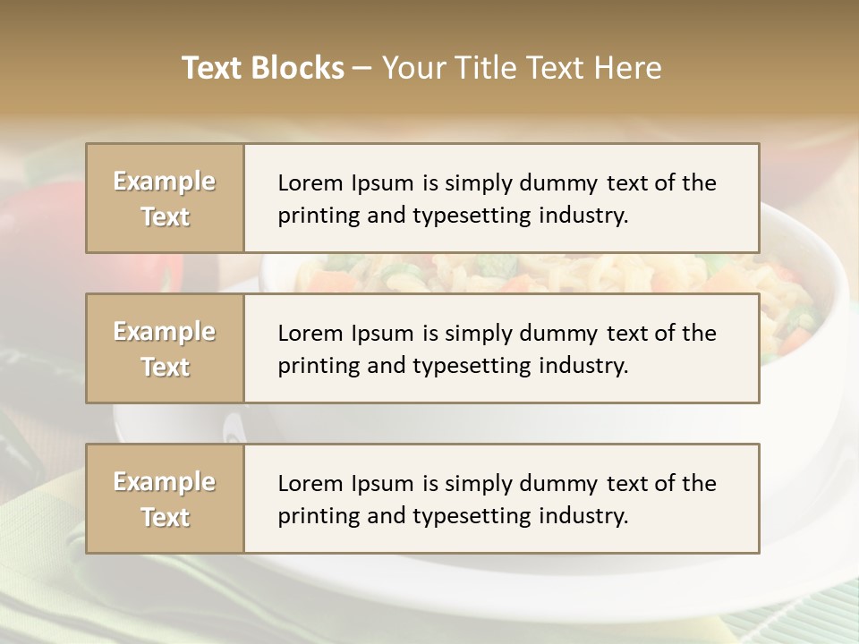 Dish Carrot Bean PowerPoint Template