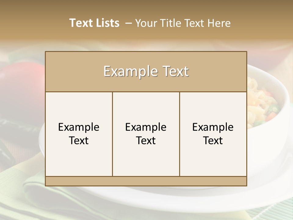 Dish Carrot Bean PowerPoint Template