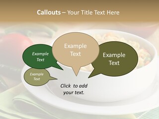 Dish Carrot Bean PowerPoint Template