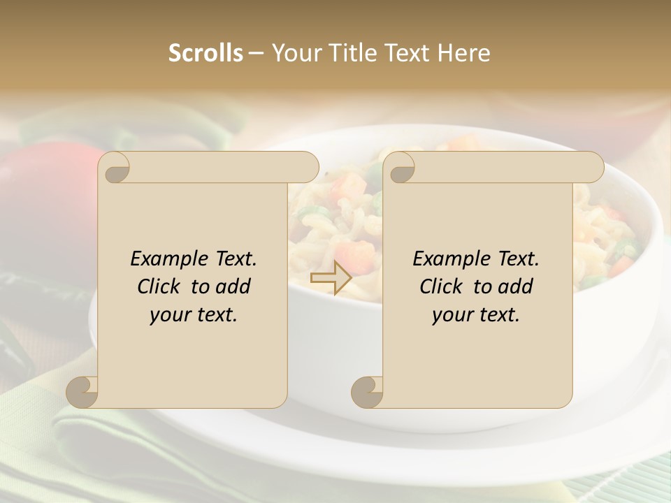 Dish Carrot Bean PowerPoint Template