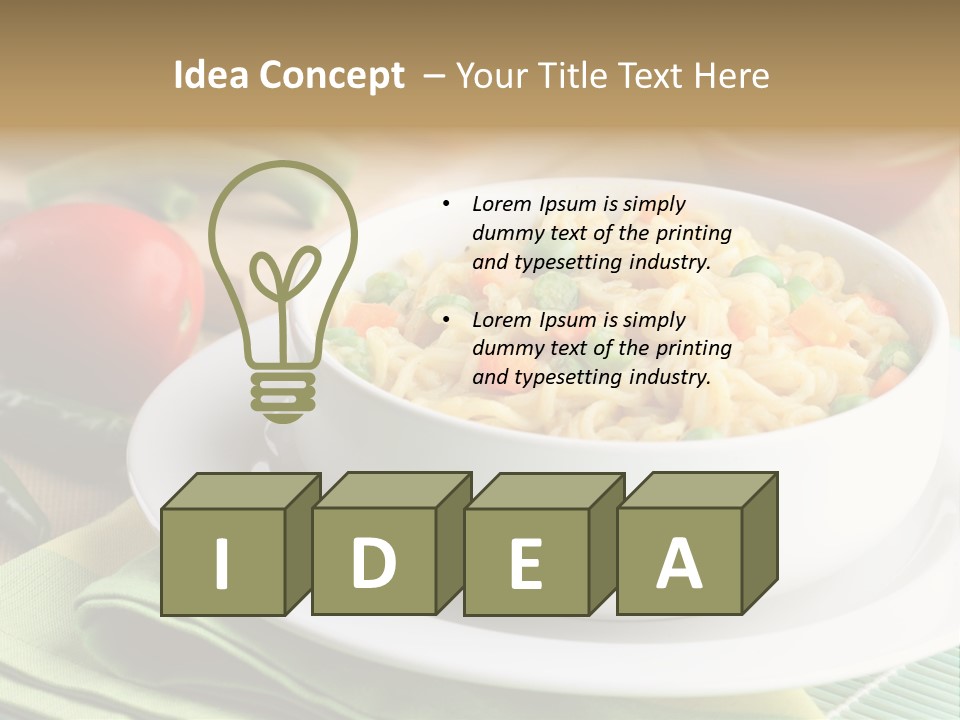 Dish Carrot Bean PowerPoint Template