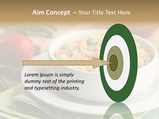Dish Carrot Bean PowerPoint Template