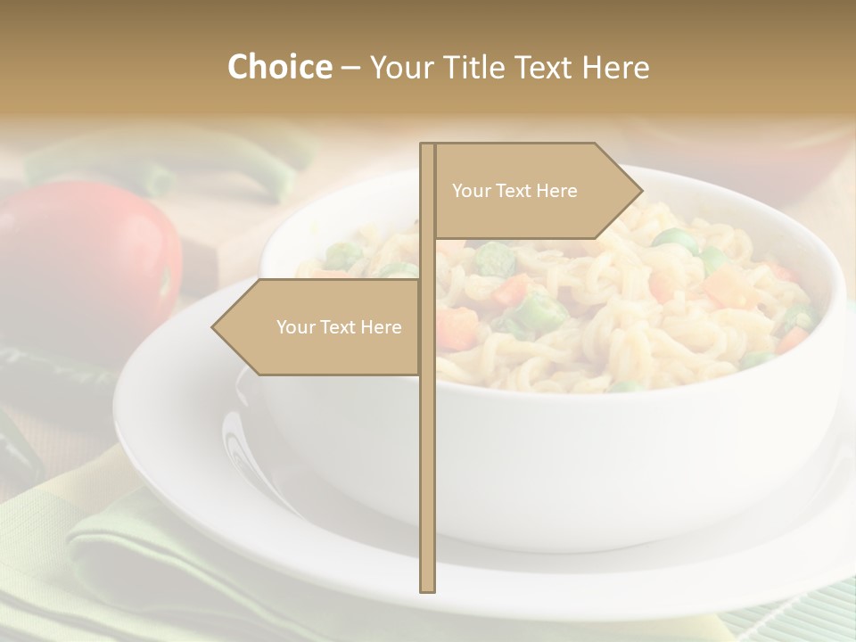 Dish Carrot Bean PowerPoint Template