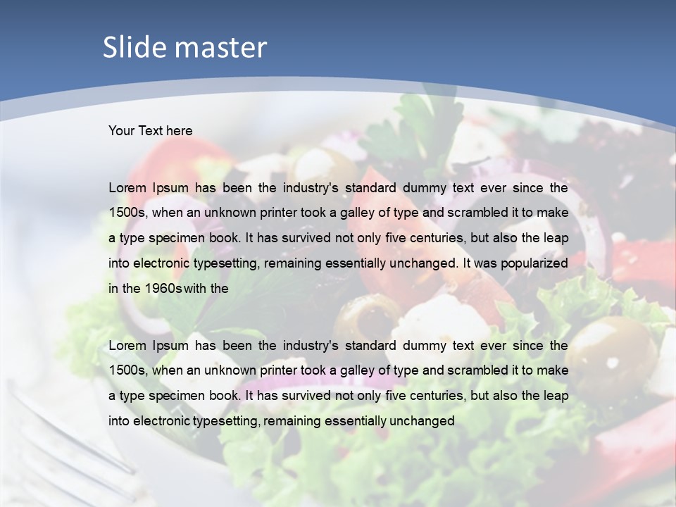 Goat Cheese Herbs Greek Salad PowerPoint Template