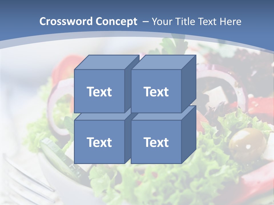 Goat Cheese Herbs Greek Salad PowerPoint Template