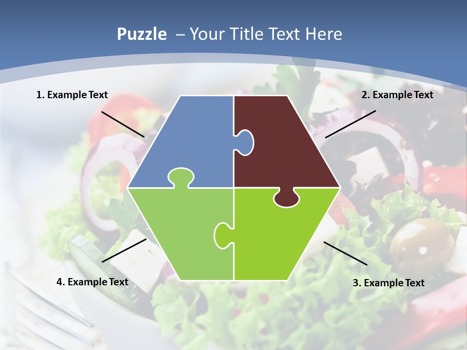 Goat Cheese Herbs Greek Salad PowerPoint Template