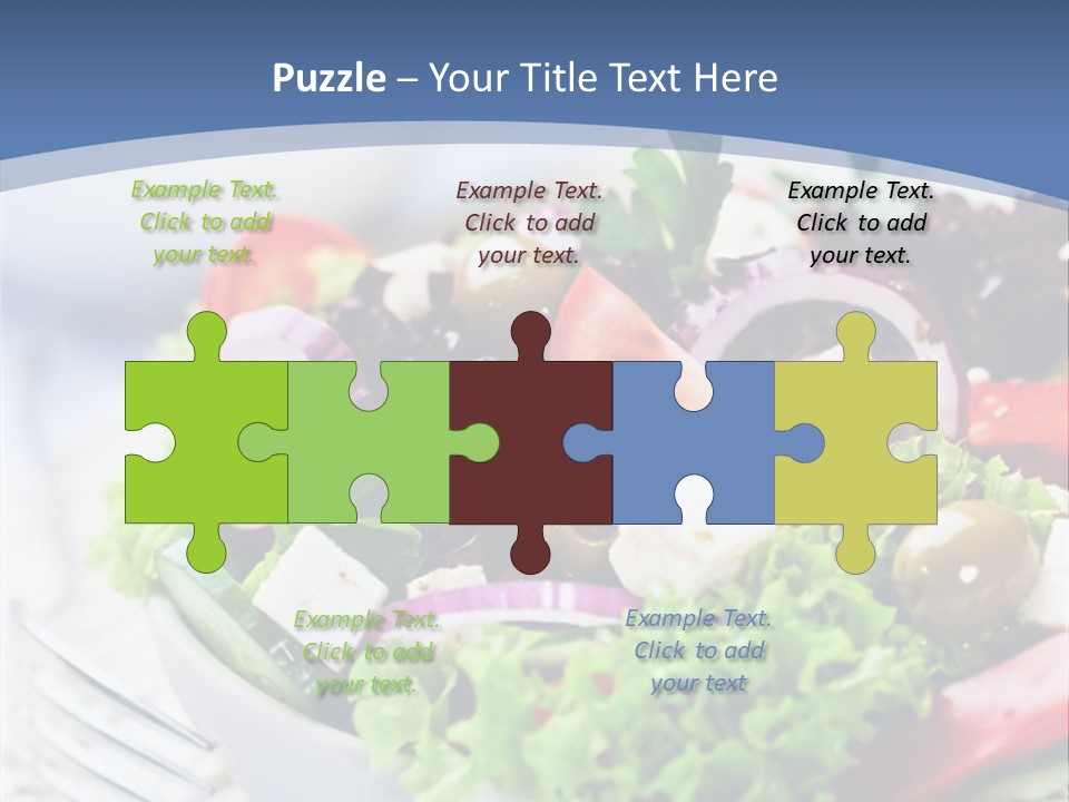 Goat Cheese Herbs Greek Salad PowerPoint Template