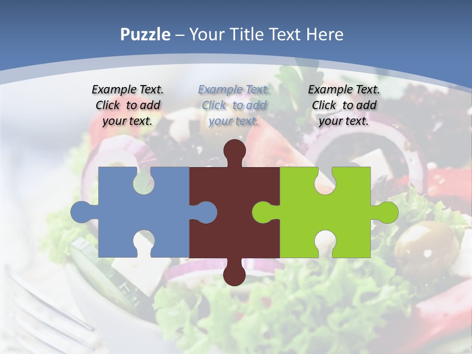 Goat Cheese Herbs Greek Salad PowerPoint Template