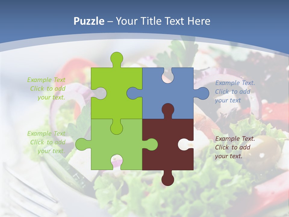 Goat Cheese Herbs Greek Salad PowerPoint Template