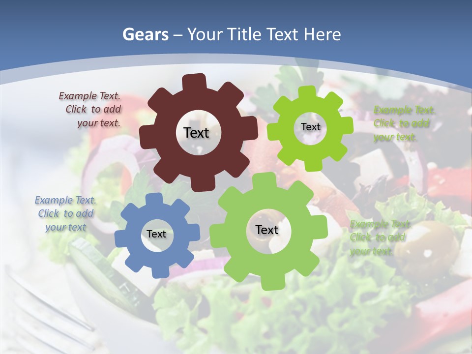 Goat Cheese Herbs Greek Salad PowerPoint Template