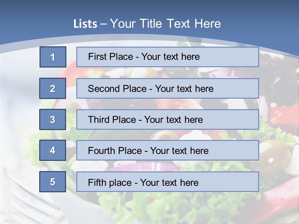 Goat Cheese Herbs Greek Salad PowerPoint Template