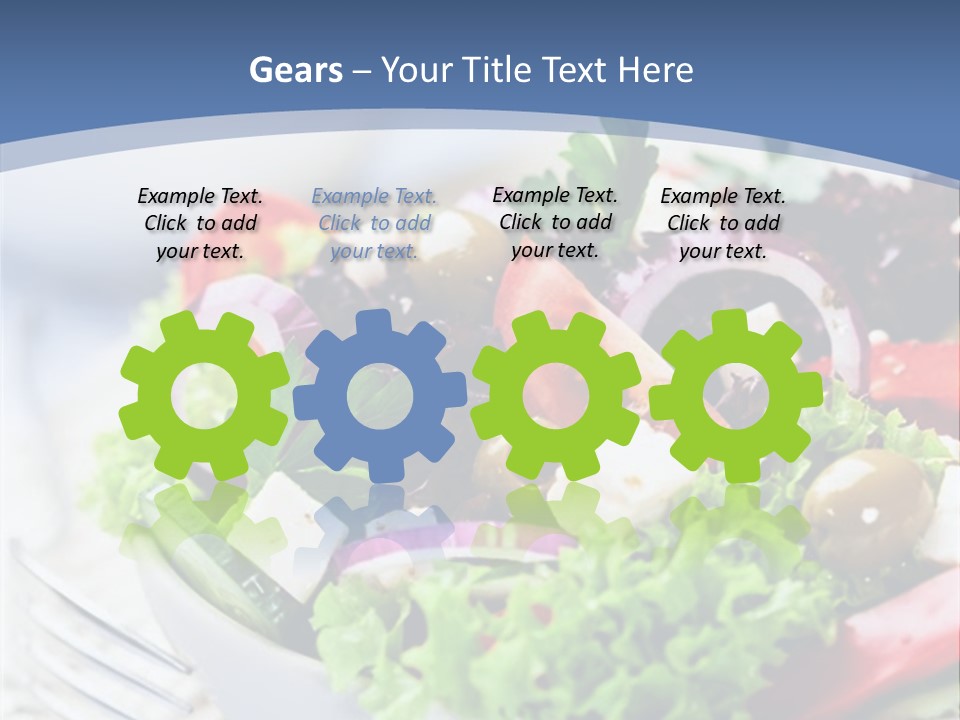 Goat Cheese Herbs Greek Salad PowerPoint Template