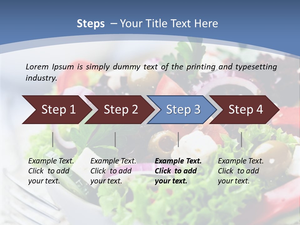 Goat Cheese Herbs Greek Salad PowerPoint Template