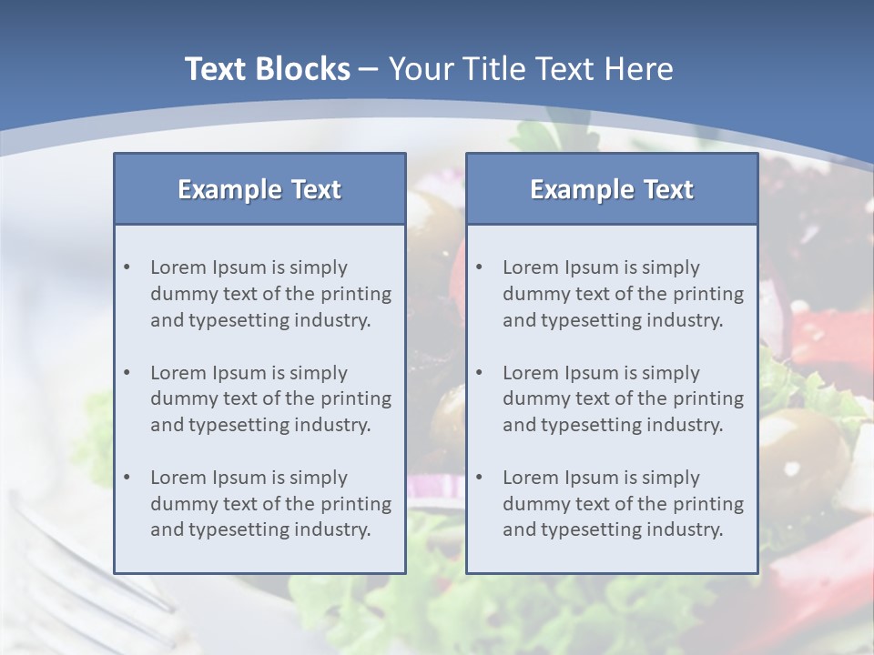 Goat Cheese Herbs Greek Salad PowerPoint Template