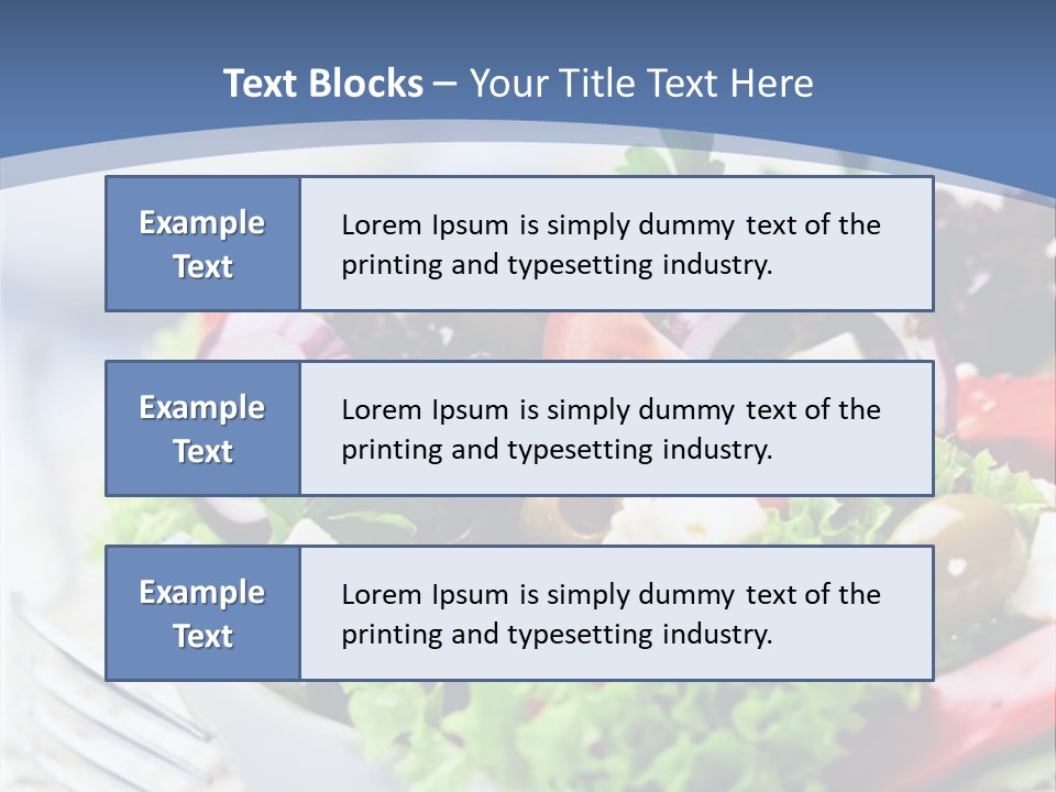 Goat Cheese Herbs Greek Salad PowerPoint Template