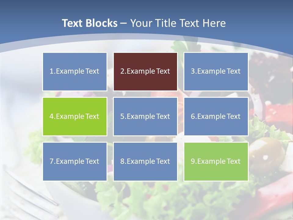 Goat Cheese Herbs Greek Salad PowerPoint Template