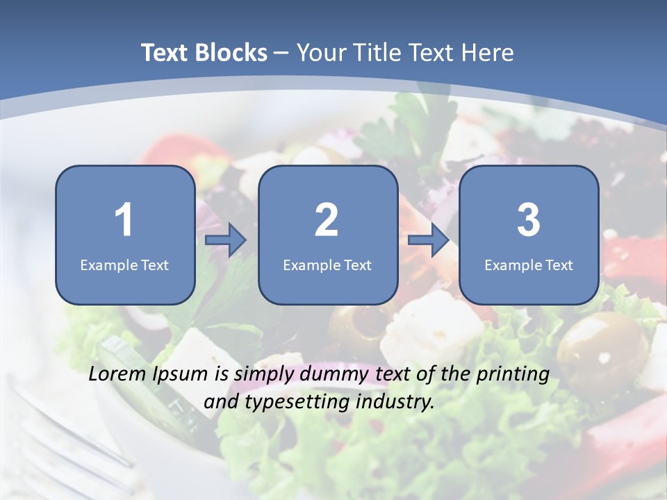 Goat Cheese Herbs Greek Salad PowerPoint Template