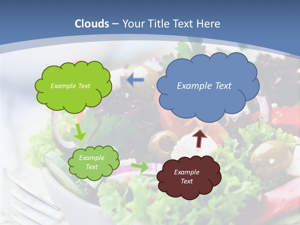 Goat Cheese Herbs Greek Salad PowerPoint Template