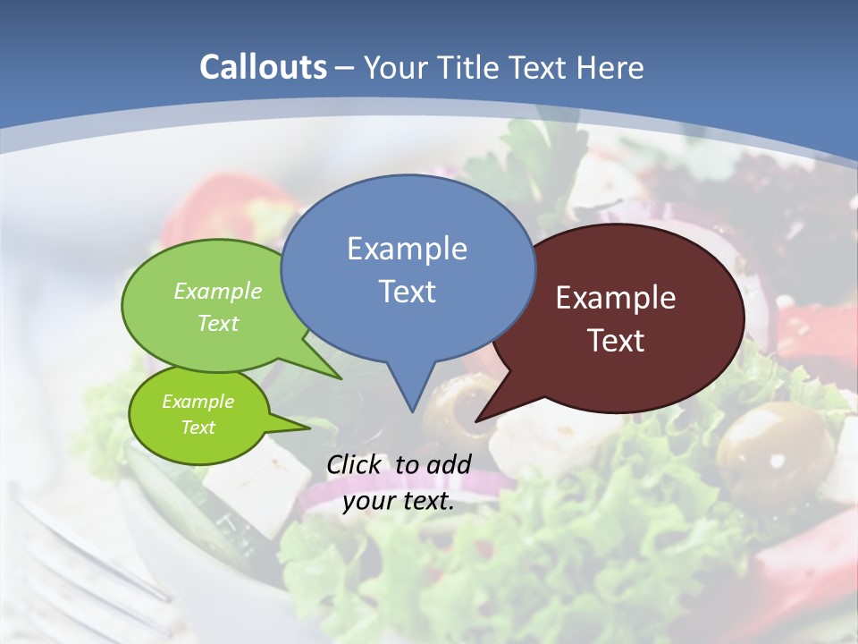 Goat Cheese Herbs Greek Salad PowerPoint Template