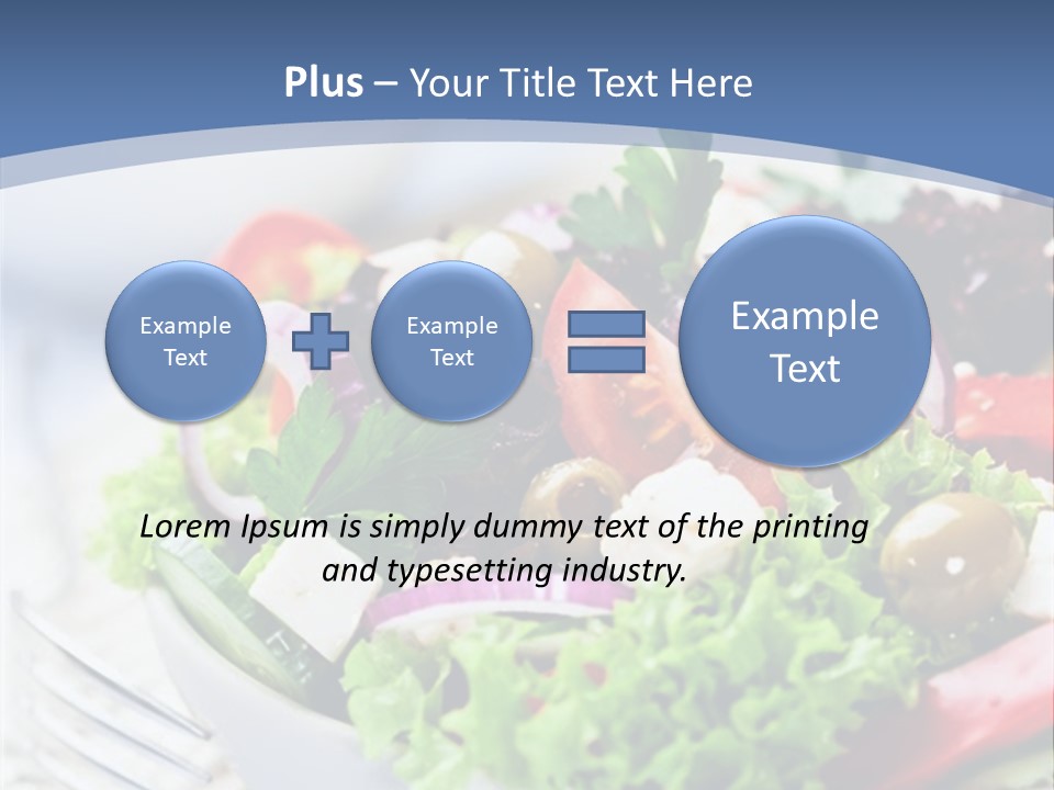 Goat Cheese Herbs Greek Salad PowerPoint Template
