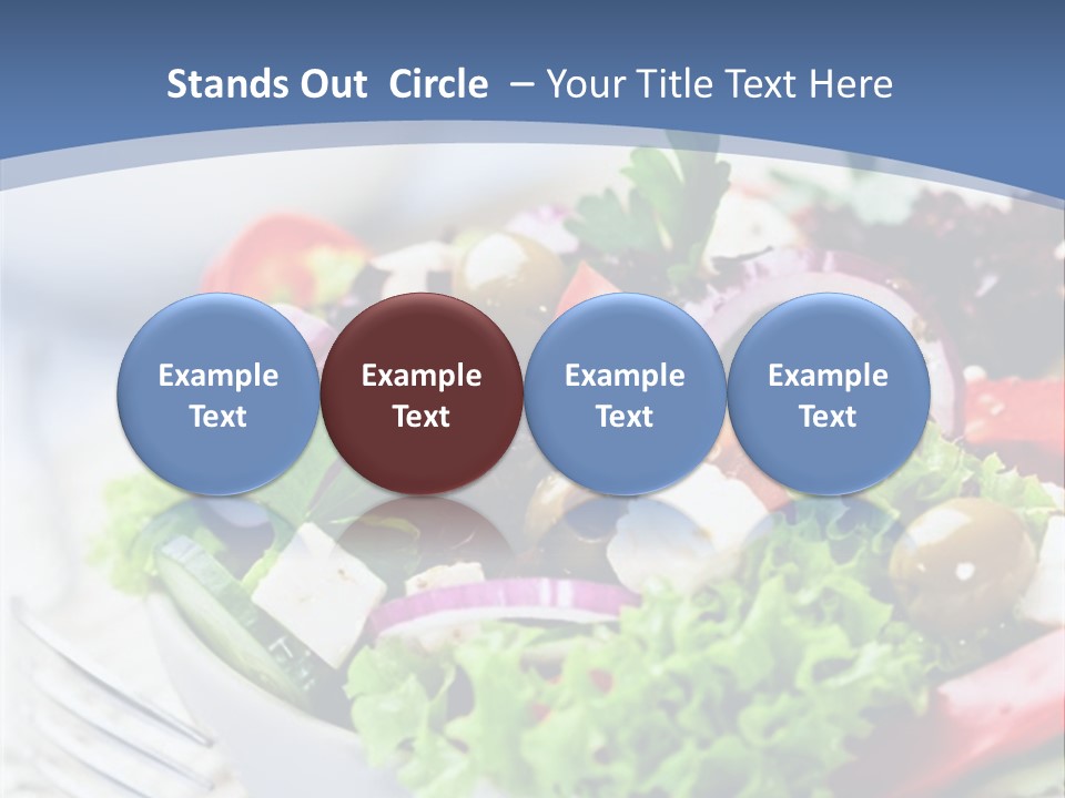 Goat Cheese Herbs Greek Salad PowerPoint Template