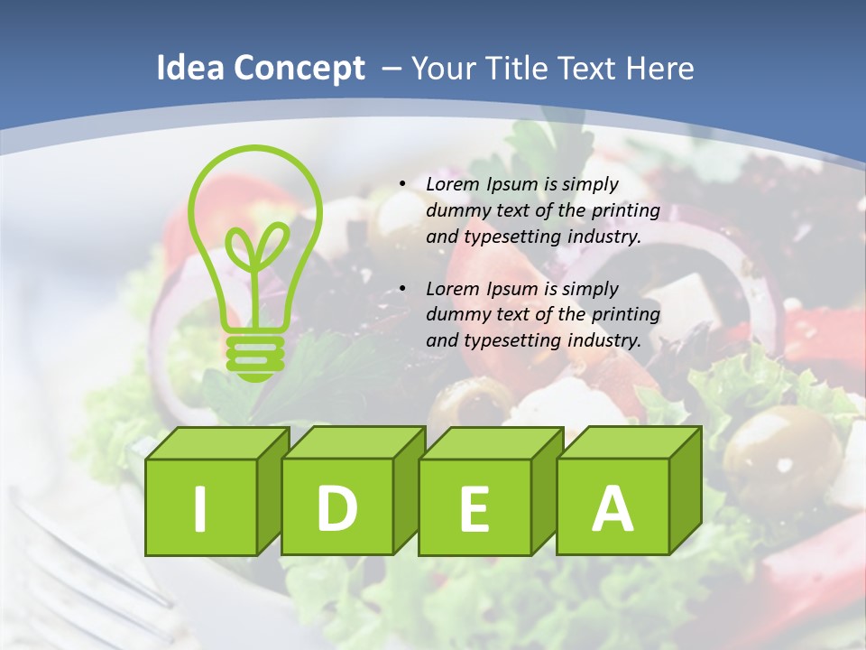 Goat Cheese Herbs Greek Salad PowerPoint Template