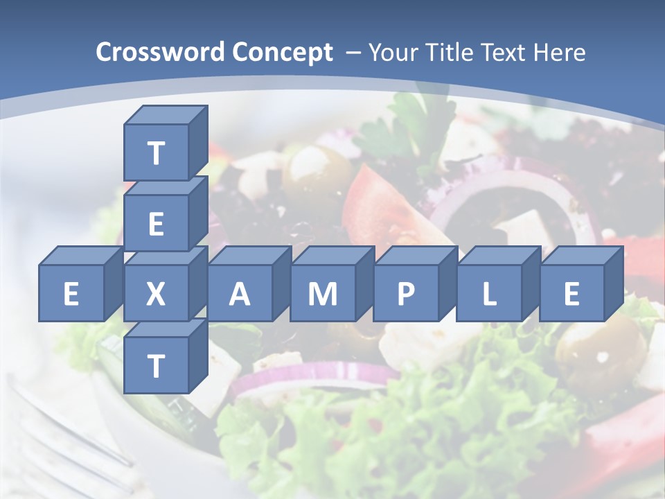 Goat Cheese Herbs Greek Salad PowerPoint Template