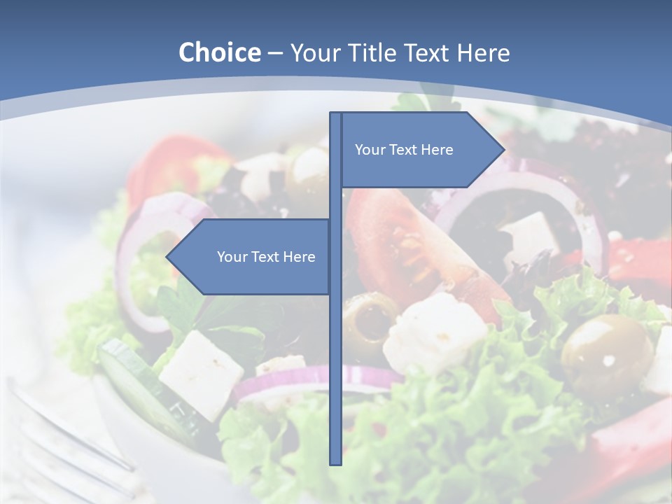 Goat Cheese Herbs Greek Salad PowerPoint Template