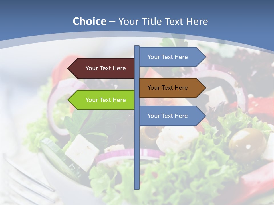 Goat Cheese Herbs Greek Salad PowerPoint Template