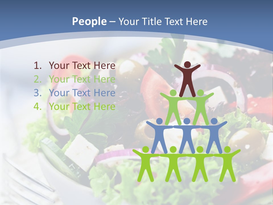 Goat Cheese Herbs Greek Salad PowerPoint Template