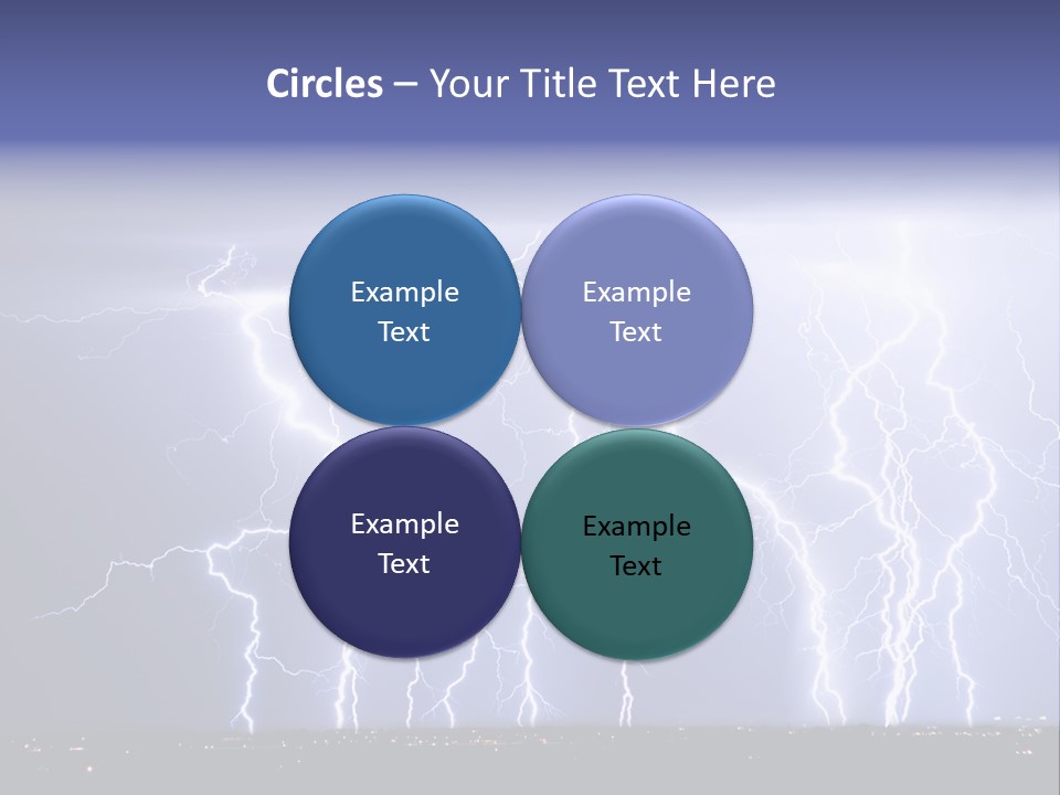 Lightning Strike Clouds Striking Images PowerPoint Template