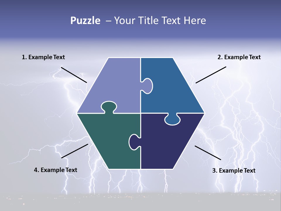 Lightning Strike Clouds Striking Images PowerPoint Template