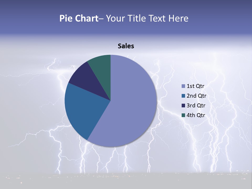 Lightning Strike Clouds Striking Images PowerPoint Template