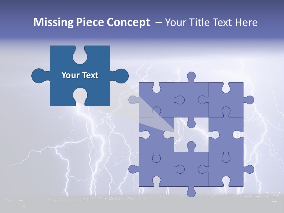 Lightning Strike Clouds Striking Images PowerPoint Template