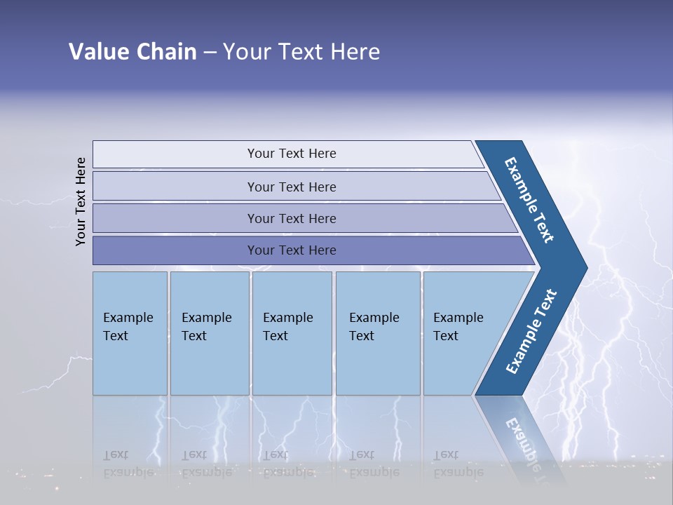 Lightning Strike Clouds Striking Images PowerPoint Template
