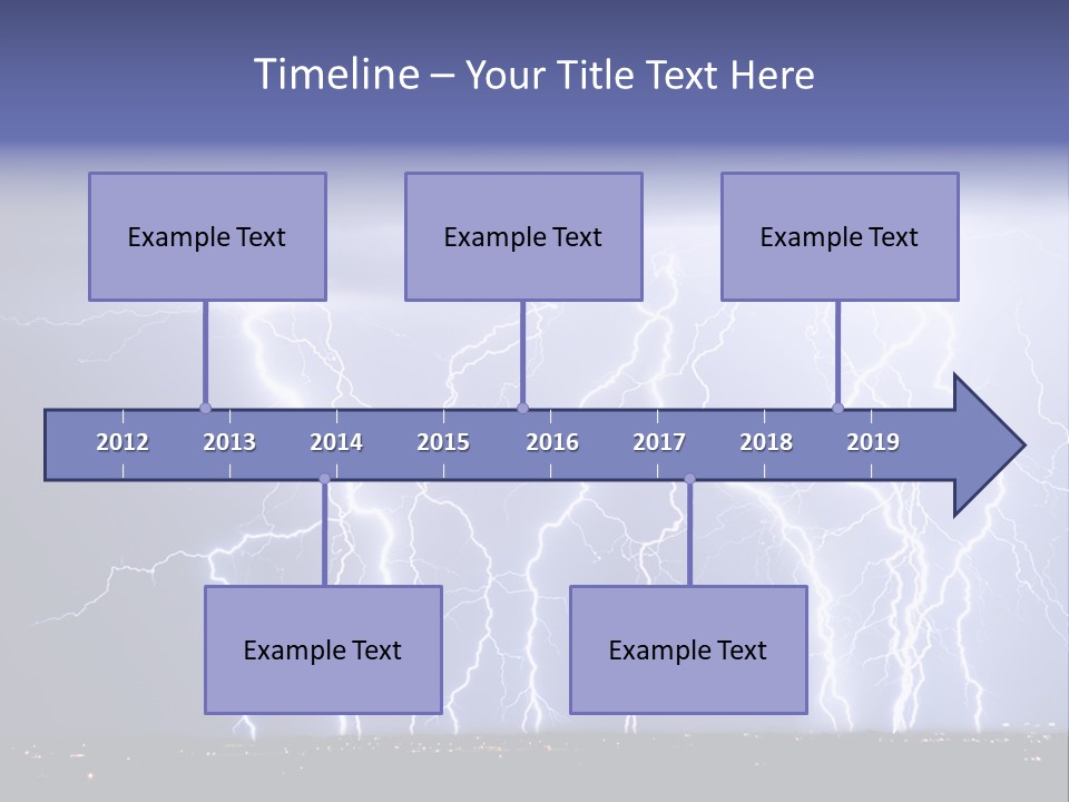Lightning Strike Clouds Striking Images PowerPoint Template