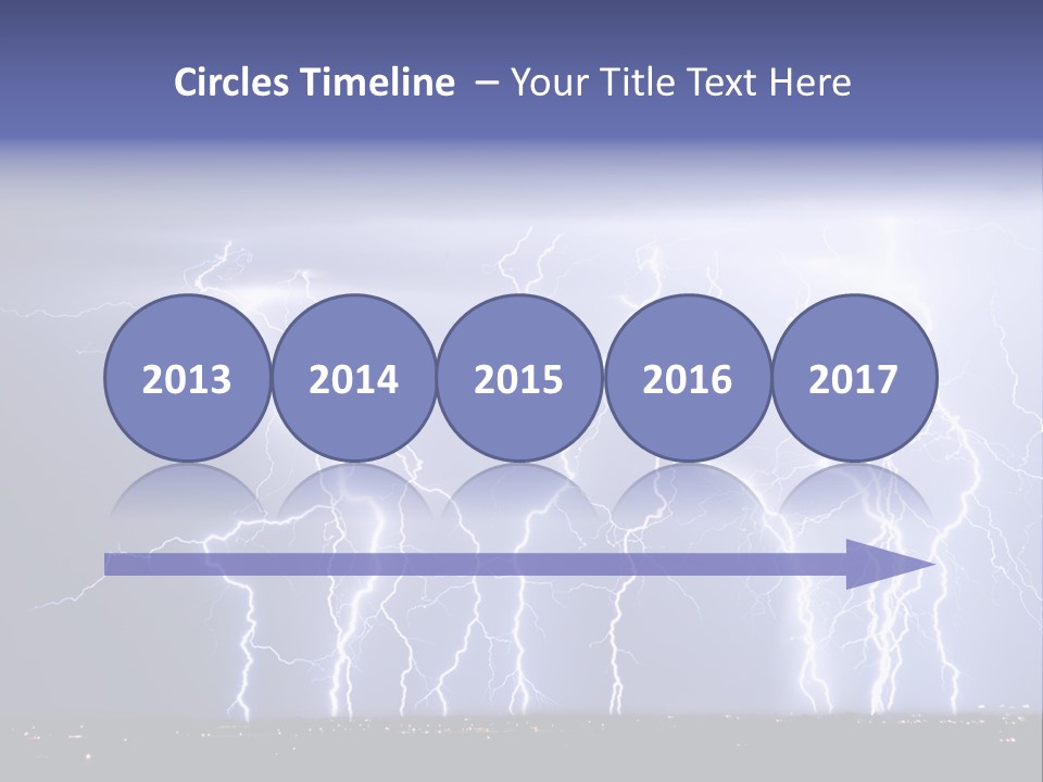 Lightning Strike Clouds Striking Images PowerPoint Template