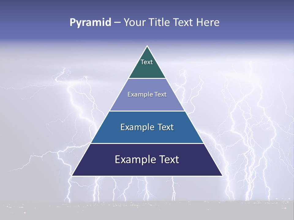 Lightning Strike Clouds Striking Images PowerPoint Template