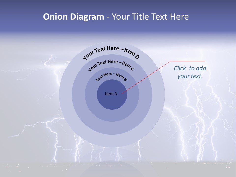 Lightning Strike Clouds Striking Images PowerPoint Template