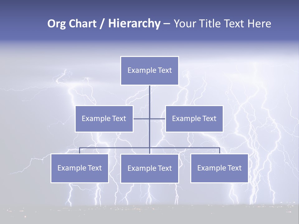 Lightning Strike Clouds Striking Images PowerPoint Template