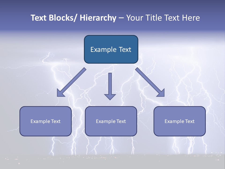 Lightning Strike Clouds Striking Images PowerPoint Template