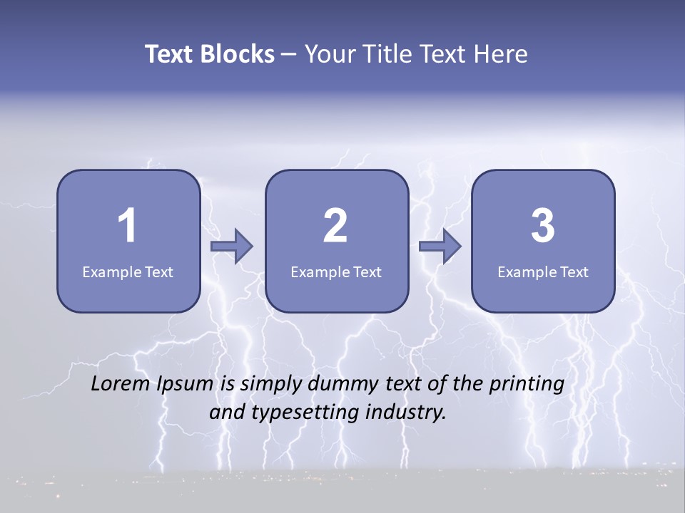 Lightning Strike Clouds Striking Images PowerPoint Template