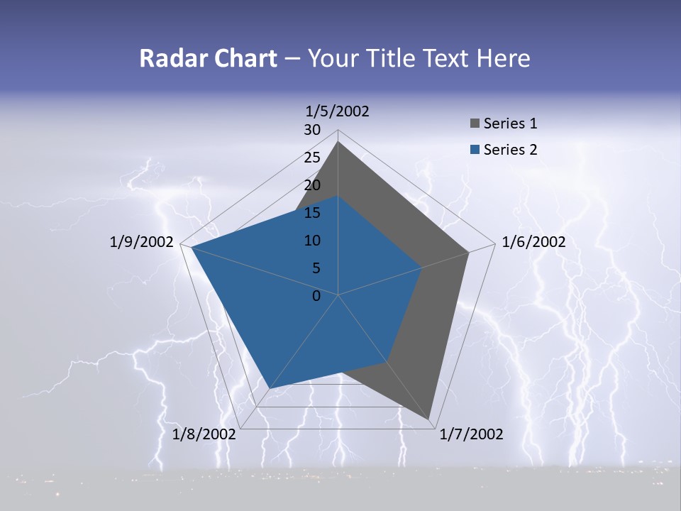 Lightning Strike Clouds Striking Images PowerPoint Template