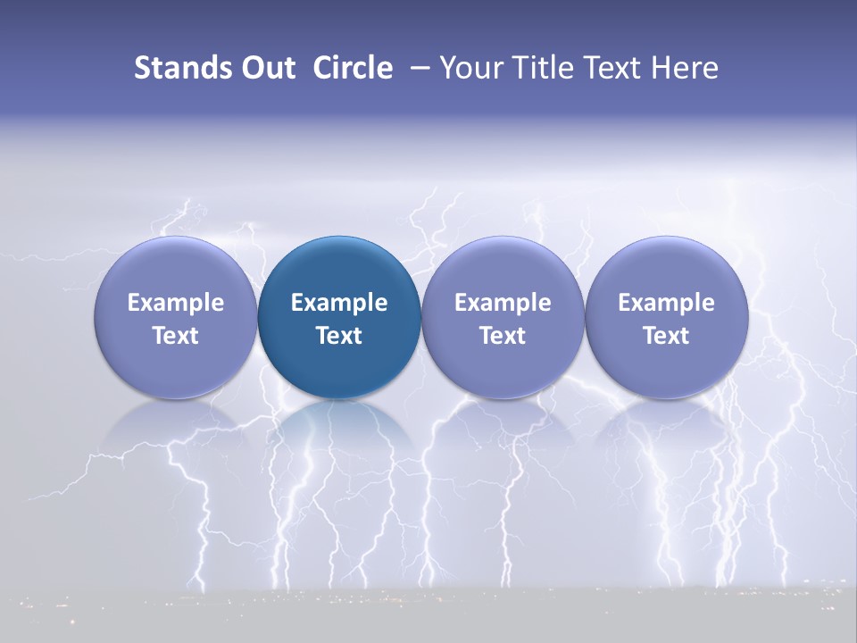 Lightning Strike Clouds Striking Images PowerPoint Template